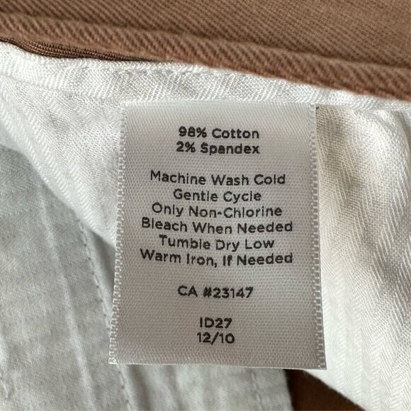 Talbots Pants Size 16P Signature Capri Flat Front Twill Stretch Cotton Brown - Picture 8 of 11